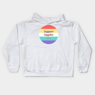 Support Sapphic Art Kids Hoodie